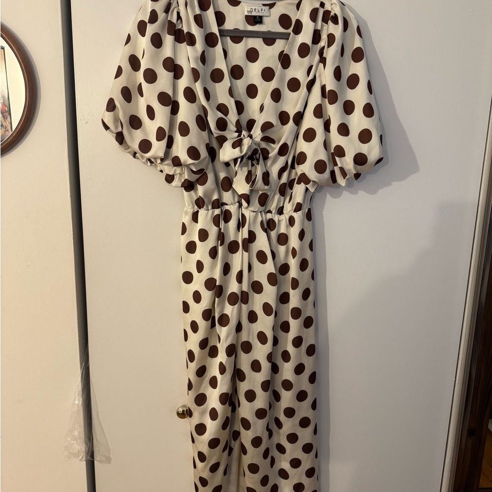 Polka Dot Puff Sleeve Dress